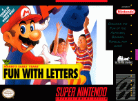 Mario's Early Years Fun with Letters Super Nintendo US box art